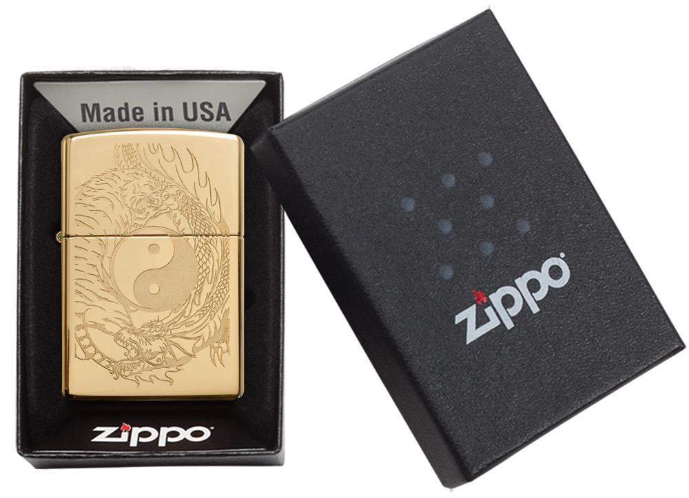 Зажигалка ZIPPO Classic с покрытием High Polish Brass, латунь/сталь, золотистая,  36x12x56 мм_5