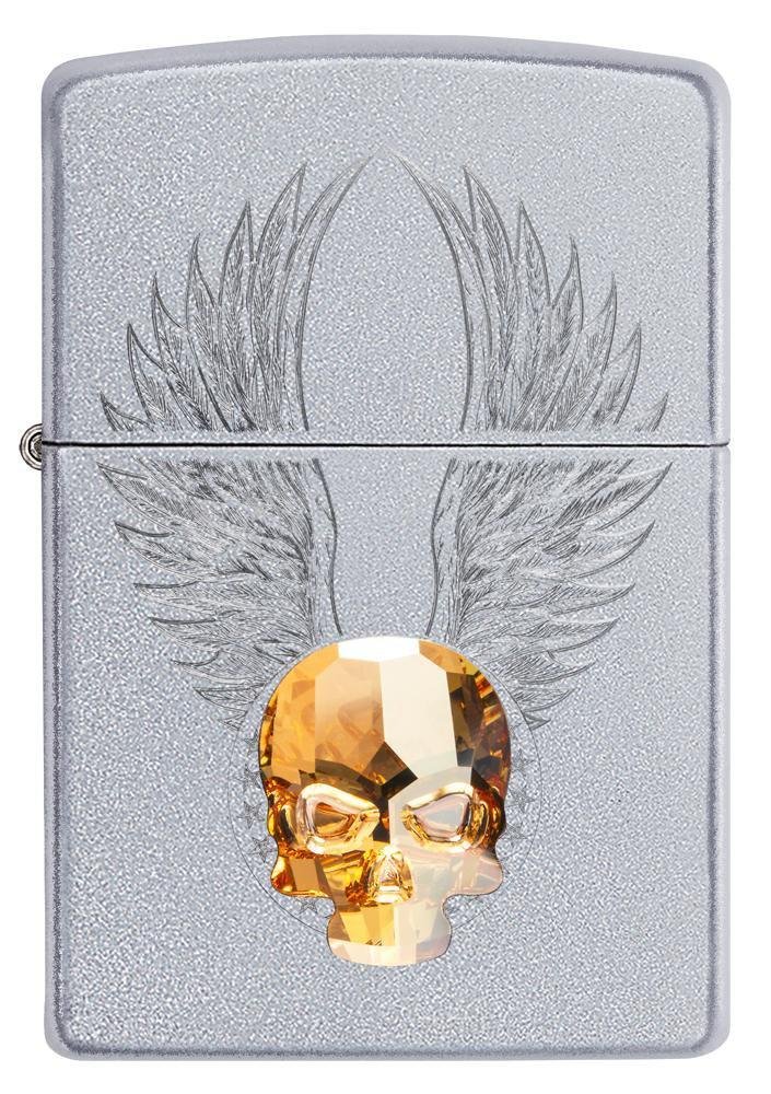 Зажигалка ZIPPO Classic с покрытием Satin Chrome™, латунь/сталь, серебристая, матовая, 36x12x56 мм_1
