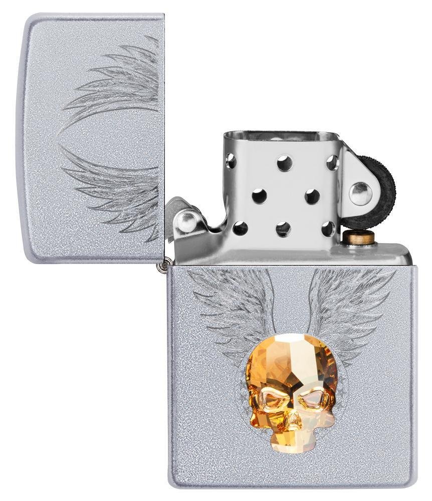 Зажигалка ZIPPO Classic с покрытием Satin Chrome™, латунь/сталь, серебристая, матовая, 36x12x56 мм_3