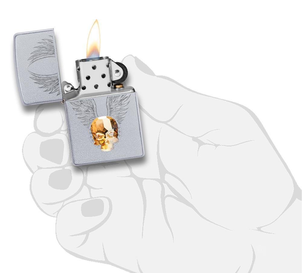 Зажигалка ZIPPO Classic с покрытием Satin Chrome™, латунь/сталь, серебристая, матовая, 36x12x56 мм_4