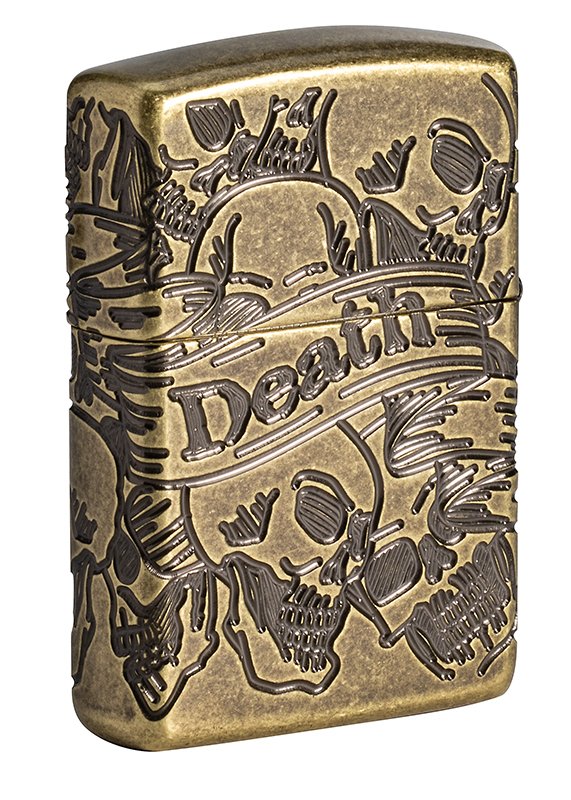 Зажигалка ZIPPO Armor™ с покрытием Antique Brass, латунь/сталь, медная, матовая, 36x12x56 мм_4