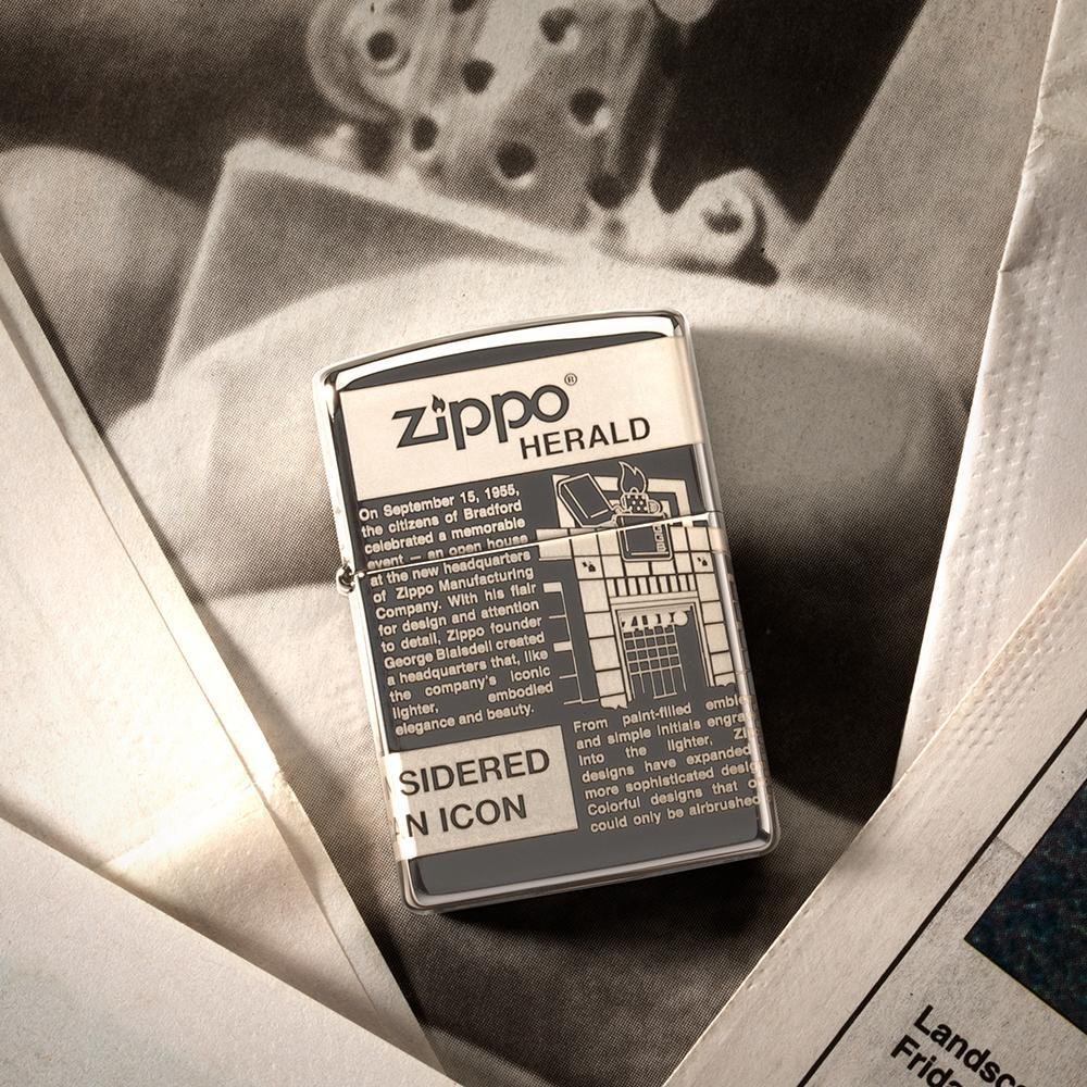 Зажигалка ZIPPO Classic с покрытием Black Ice®, латунь/сталь, чёрная, глянцевая, 36х12х56 мм_9