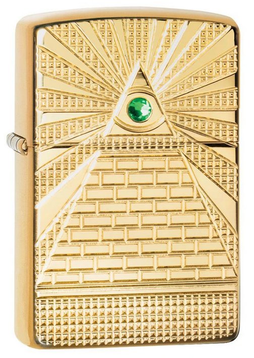 Зажигалка ZIPPO Armor™ с покрытием High Polish Brass, латунь/сталь, золотистая, 36x12x56 мм_1