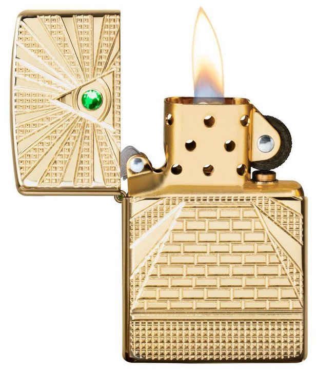 Зажигалка ZIPPO Armor™ с покрытием High Polish Brass, латунь/сталь, золотистая, 36x12x56 мм_3