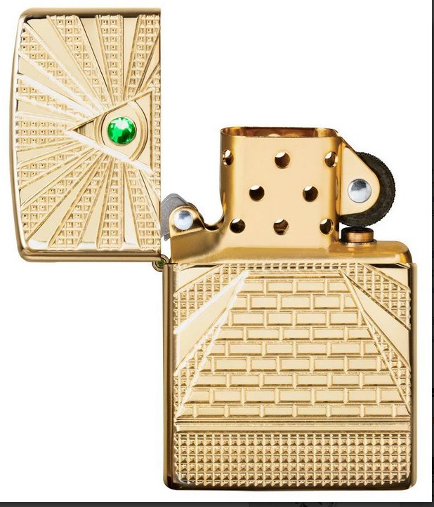 Зажигалка ZIPPO Armor™ с покрытием High Polish Brass, латунь/сталь, золотистая, 36x12x56 мм_4