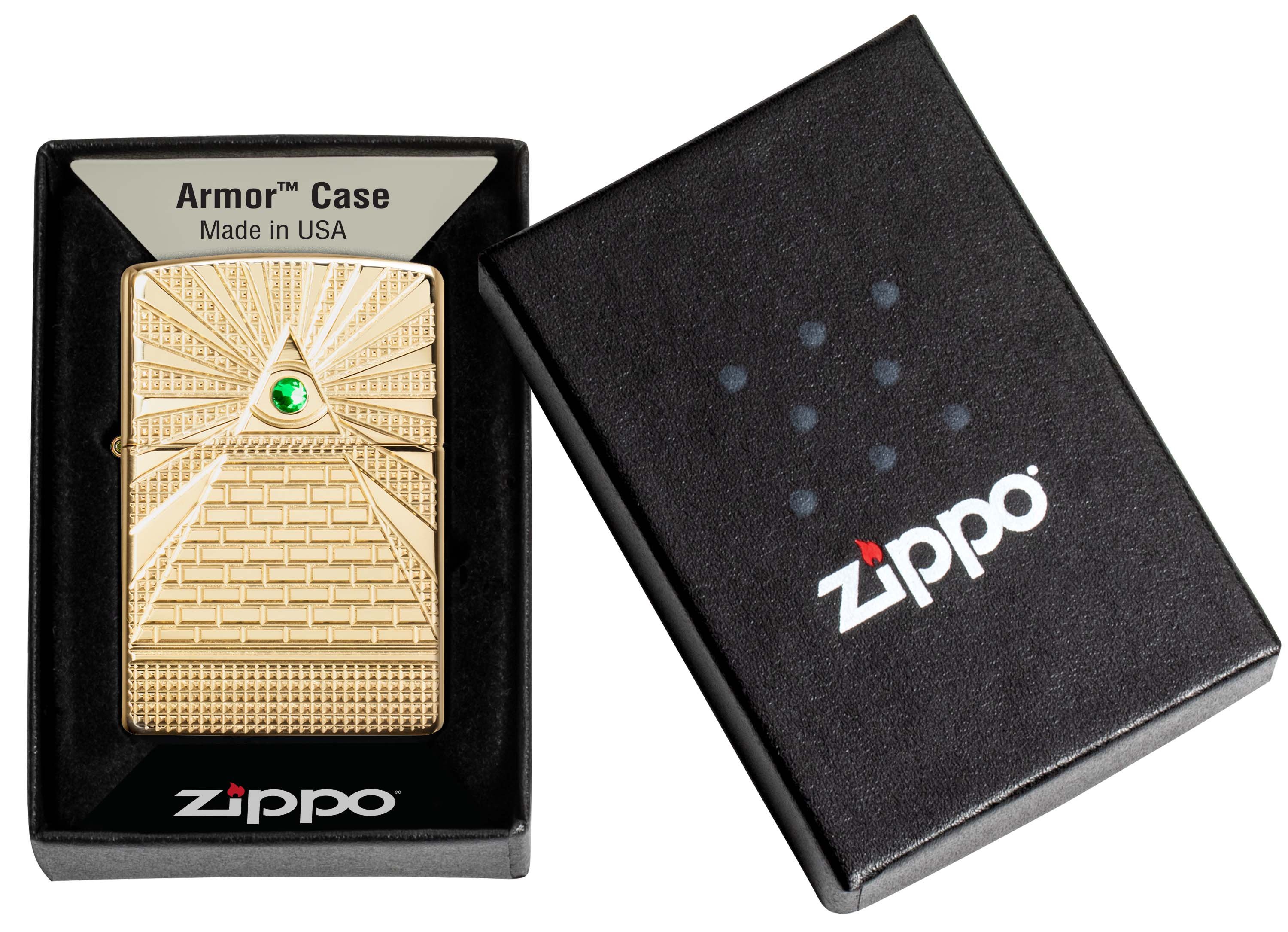 Зажигалка ZIPPO Armor™ с покрытием High Polish Brass, латунь/сталь, золотистая, 36x12x56 мм_6