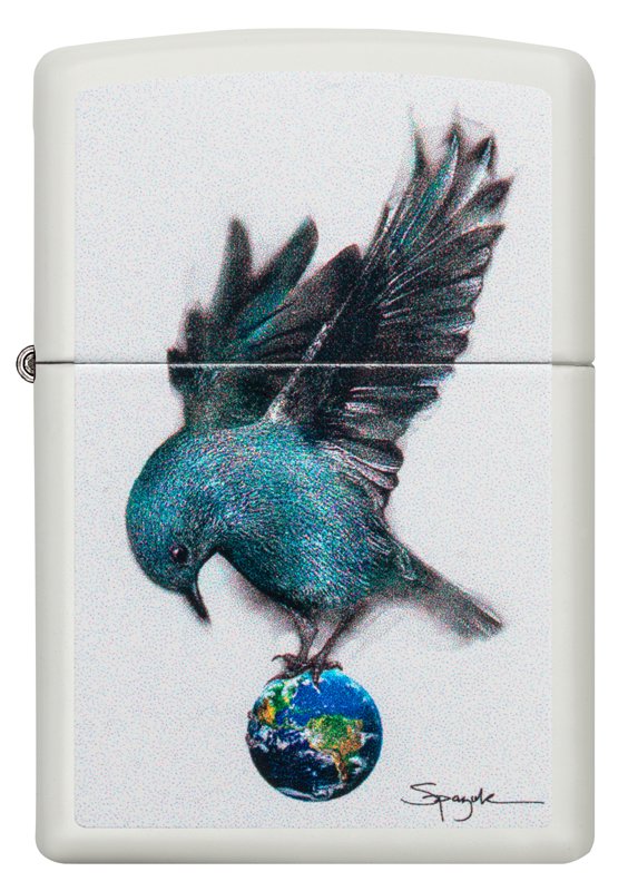 Зажигалка ZIPPO Spazuk с покрытием White Matte, латунь/сталь, белая, матовая, 36x12x56 мм_1