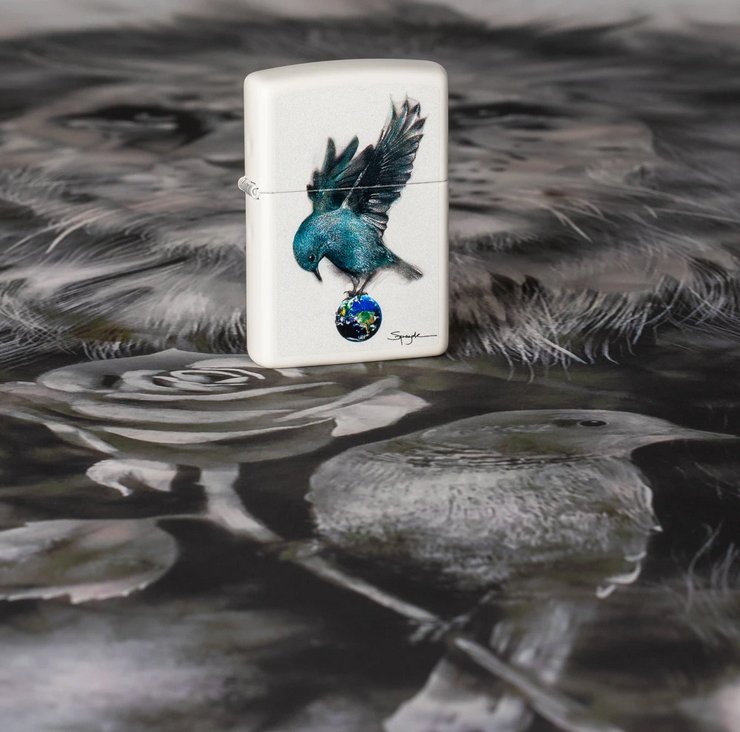Зажигалка ZIPPO Spazuk с покрытием White Matte, латунь/сталь, белая, матовая, 36x12x56 мм_5