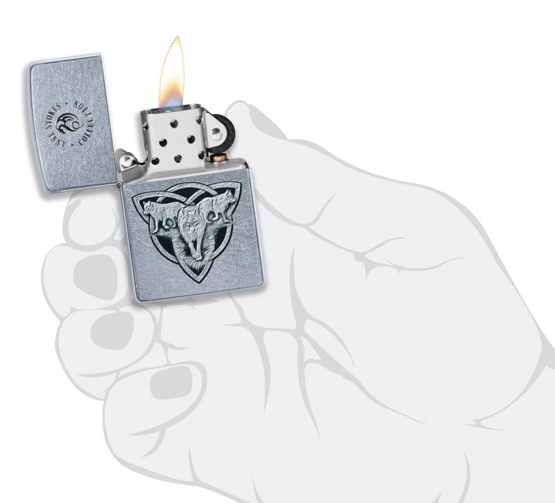 Зажигалка ZIPPO Classic с покрытием Street Chrome™, латунь/сталь, серебристая, матовая, 36x12x56 мм_4
