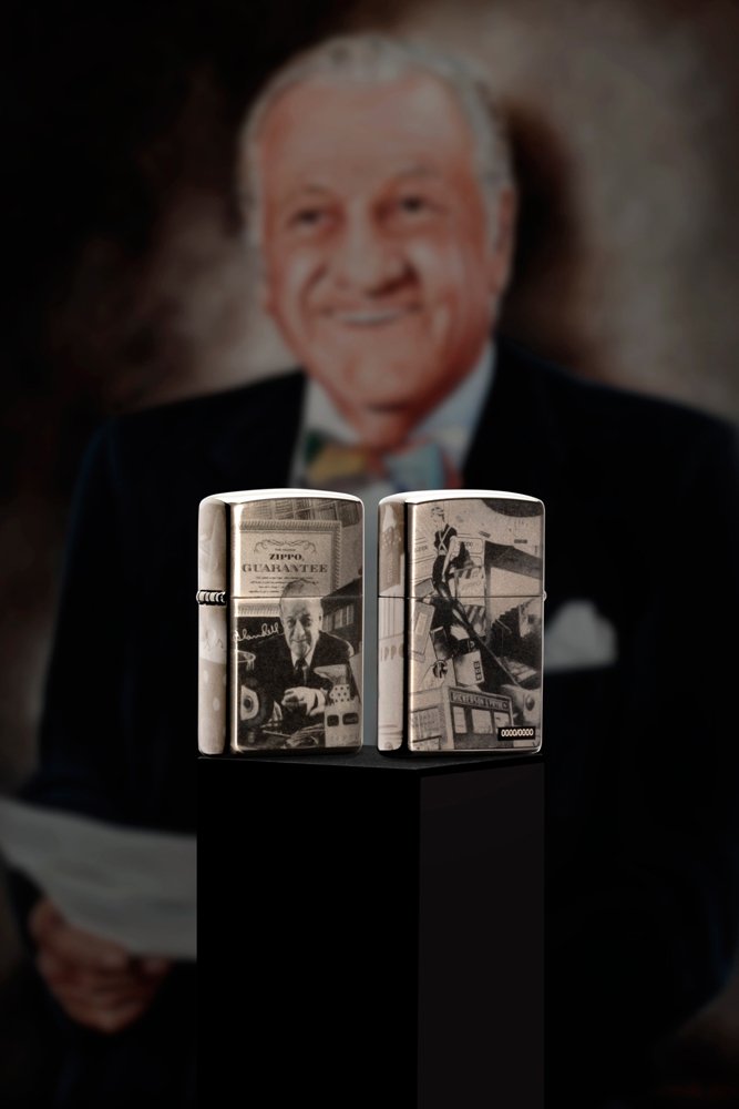 Зажигалка ZIPPO George Blaisdell с покрытием Black Ice®, латунь/сталь, чёрная, 36х12х56 мм_10