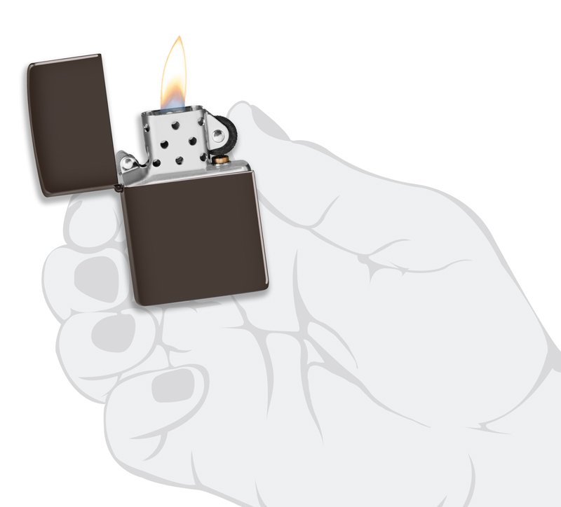 Зажигалка ZIPPO Classic с покрытием Brown Matte, латунь/сталь, коричневая, матовая, 36x12x56 мм_4