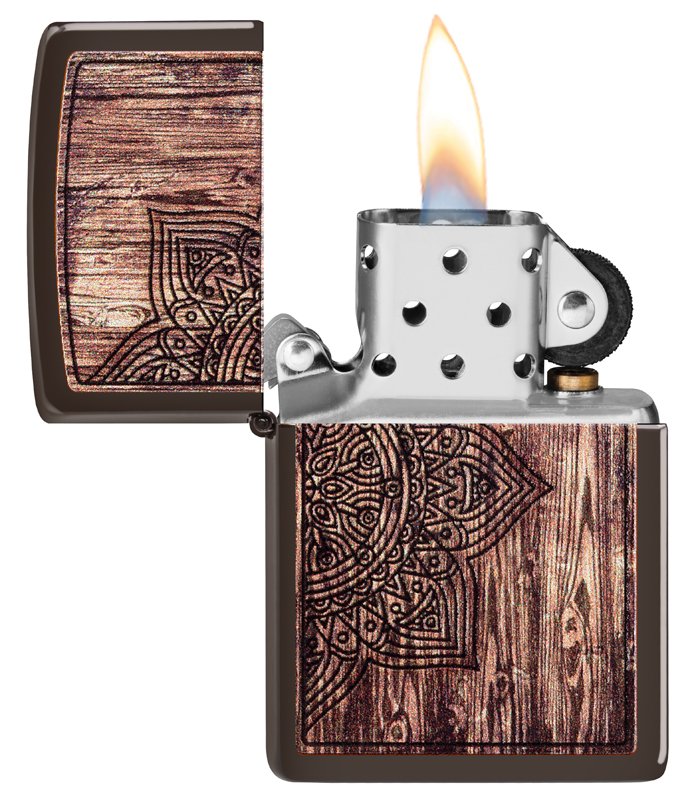 Зажигалка ZIPPO Classic с покрытием Brown Matte, латунь/сталь, коричневая, матовая, 36x12x56 мм_2