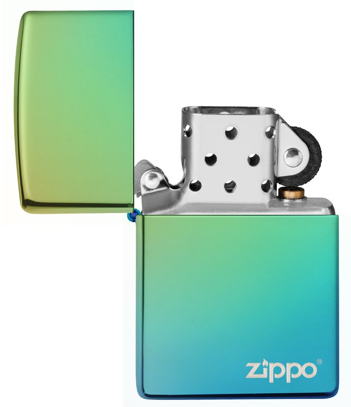 Зажигалка ZIPPO Classic с покрытием High Polish Teal, латунь/сталь, зелёная, глянцевая, 36x12x56 мм_3