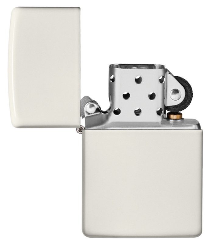 Зажигалка ZIPPO Classic с покрытием Glow In The Dark, латунь/сталь, белая, матовая, 38x13x57 мм_3