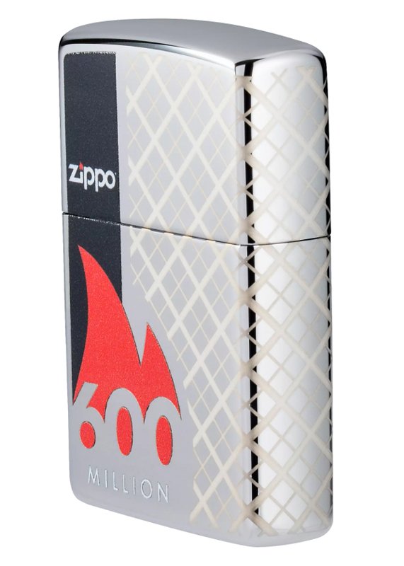 Зажигалка ZIPPO 600 Million с покрытием High Polish Chrome, латунь/сталь, серебристая, 36х12x56 мм_5