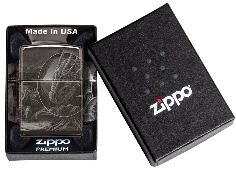 Зажигалка ZIPPO Lisa Parker с покрытием High Polish Black, латунь/сталь, чёрная, 38x13x57 мм_9