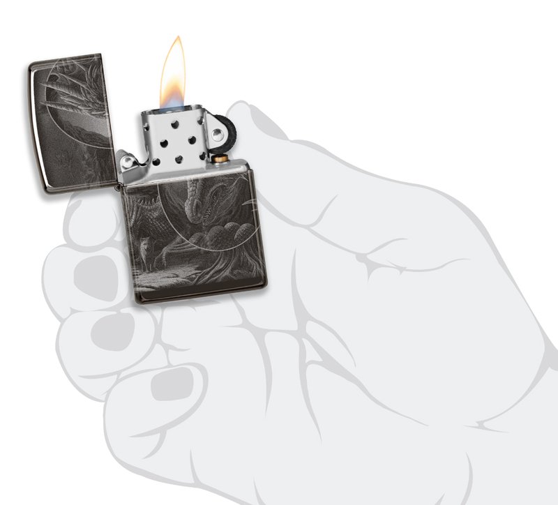 Зажигалка ZIPPO Lisa Parker с покрытием High Polish Black, латунь/сталь, чёрная, 38x13x57 мм_8