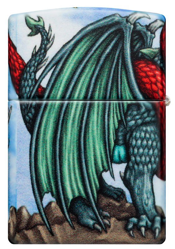 Зажигалка Zippo Dragon с покрытием White Matte, латунь/сталь, разноцветная, матовая, 38x13x57 мм_3