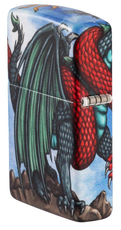 Зажигалка Zippo Dragon с покрытием White Matte, латунь/сталь, разноцветная, матовая, 38x13x57 мм_5