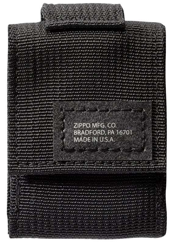 Набор ZIPPO: чёрная зажигалка Black Crackle® и чёрный нейлоновый чехол, в подарочной коробке_3