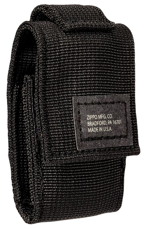 Набор ZIPPO: чёрная зажигалка Black Crackle® и чёрный нейлоновый чехол, в подарочной коробке_5
