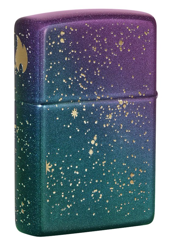 Зажигалка ZIPPO Starry Sky с покрытием Iridescent, латунь/сталь, фиолетовая, матовая, 38x13x57 мм_5