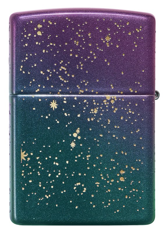 Зажигалка ZIPPO Starry Sky с покрытием Iridescent, латунь/сталь, фиолетовая, матовая, 38x13x57 мм_8