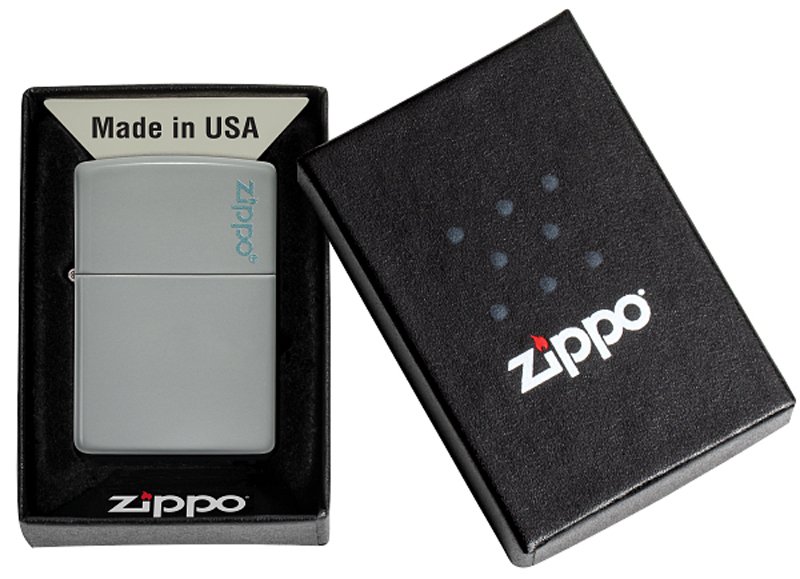 Зажигалка ZIPPO Classic с покрытием Flat Grey, латунь/сталь, серая, матовая, 38x13x57 мм_9