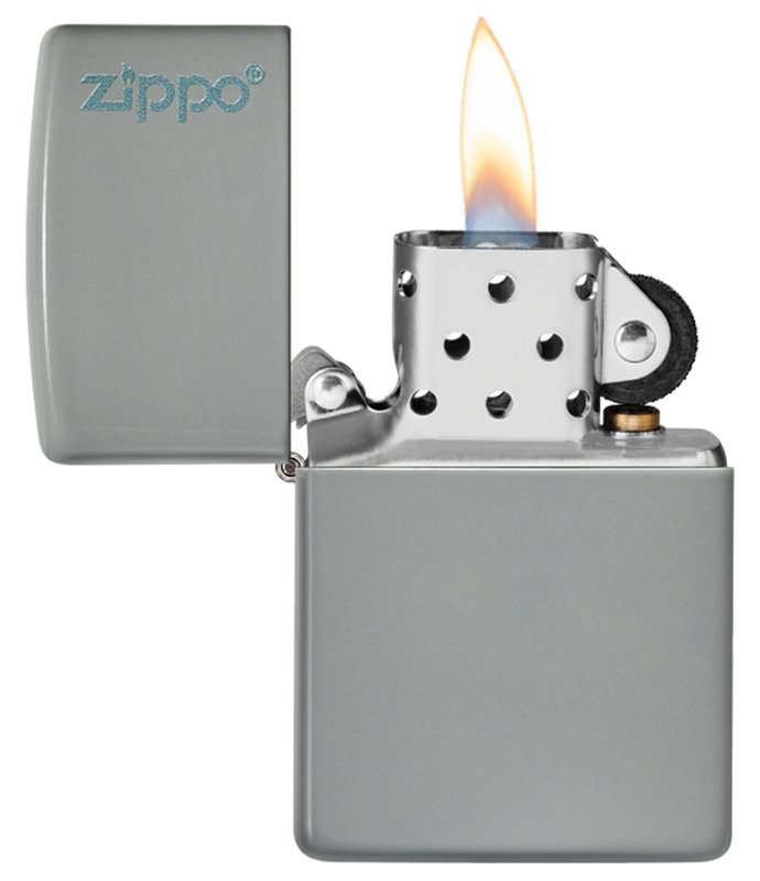 Зажигалка ZIPPO Classic с покрытием Flat Grey, латунь/сталь, серая, матовая, 38x13x57 мм_2