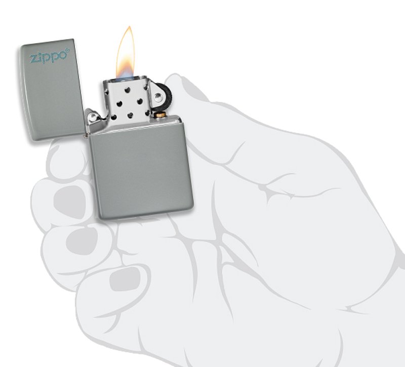 Зажигалка ZIPPO Classic с покрытием Flat Grey, латунь/сталь, серая, матовая, 38x13x57 мм_4