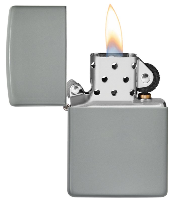 Зажигалка ZIPPO Classic с покрытием Flat Grey, латунь/сталь, серая, матовая, 38x13x57 мм_2