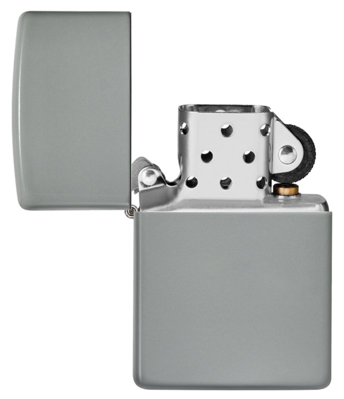 Зажигалка ZIPPO Classic с покрытием Flat Grey, латунь/сталь, серая, матовая, 38x13x57 мм_3