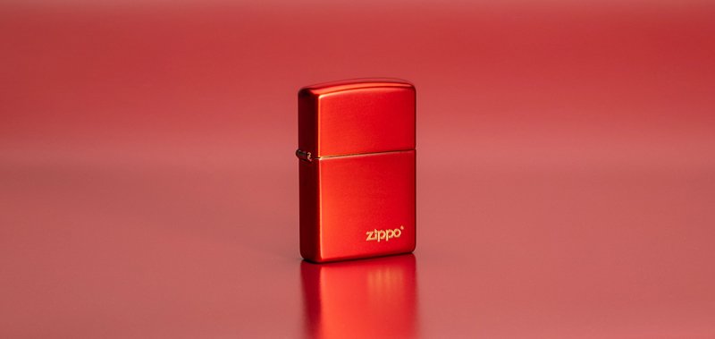 Зажигалка ZIPPO Classic с покрытием Metallic Red, латунь/сталь, красная, матовая, 38x13x57 мм_10