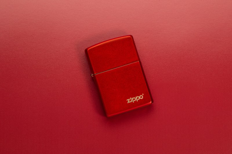 Зажигалка ZIPPO Classic с покрытием Metallic Red, латунь/сталь, красная, матовая, 38x13x57 мм_12