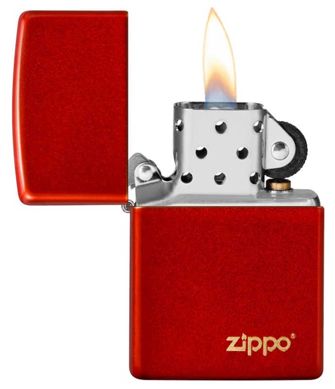 Зажигалка ZIPPO Classic с покрытием Metallic Red, латунь/сталь, красная, матовая, 38x13x57 мм_2