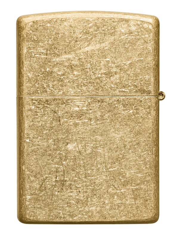 Зажигалка ZIPPO Classic с покрытием Tumbled Brass, латунь/сталь, золотистая, матовая, 38x13x57 мм_8