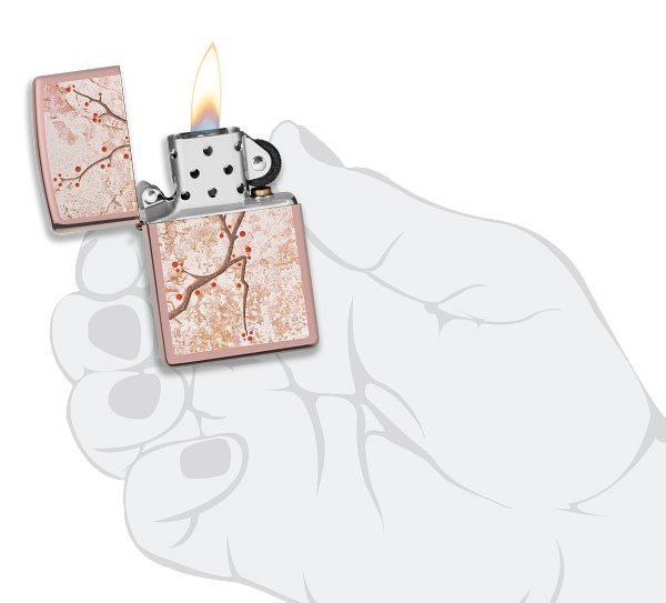 Зажигалка ZIPPO Eastern с покрытием High Polish Rose Gold, латунь/сталь, розовое золото, 38x13x57 мм_4