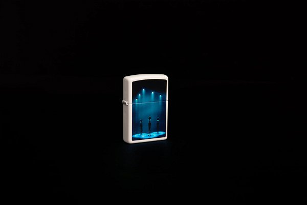 Зажигалка ZIPPO Aliens Design с покрытием Glow In The Dark Green, латунь/сталь, белая, 38x13x57 мм_4