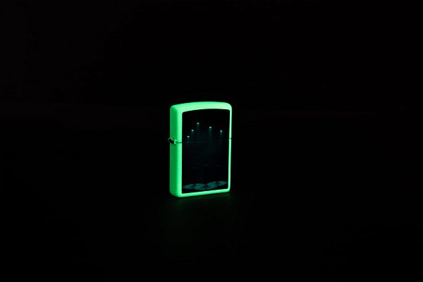 Зажигалка ZIPPO Aliens Design с покрытием Glow In The Dark Green, латунь/сталь, белая, 38x13x57 мм_5