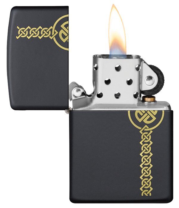 Зажигалка ZIPPO Celtic Design с покрытием Black Matte, латунь/сталь, чёрная, матовая, 38x13x57 мм_2