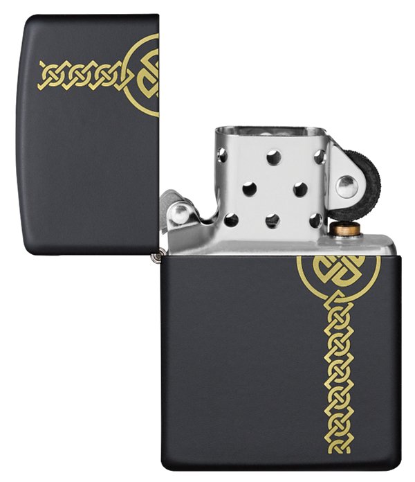 Зажигалка ZIPPO Celtic Design с покрытием Black Matte, латунь/сталь, чёрная, матовая, 38x13x57 мм_3