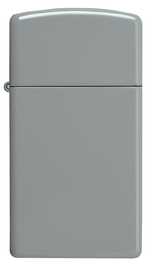 Зажигалка ZIPPO Slim® с покрытием Flat Grey, латунь/сталь, серая, матовая, 29x10x60 мм_1