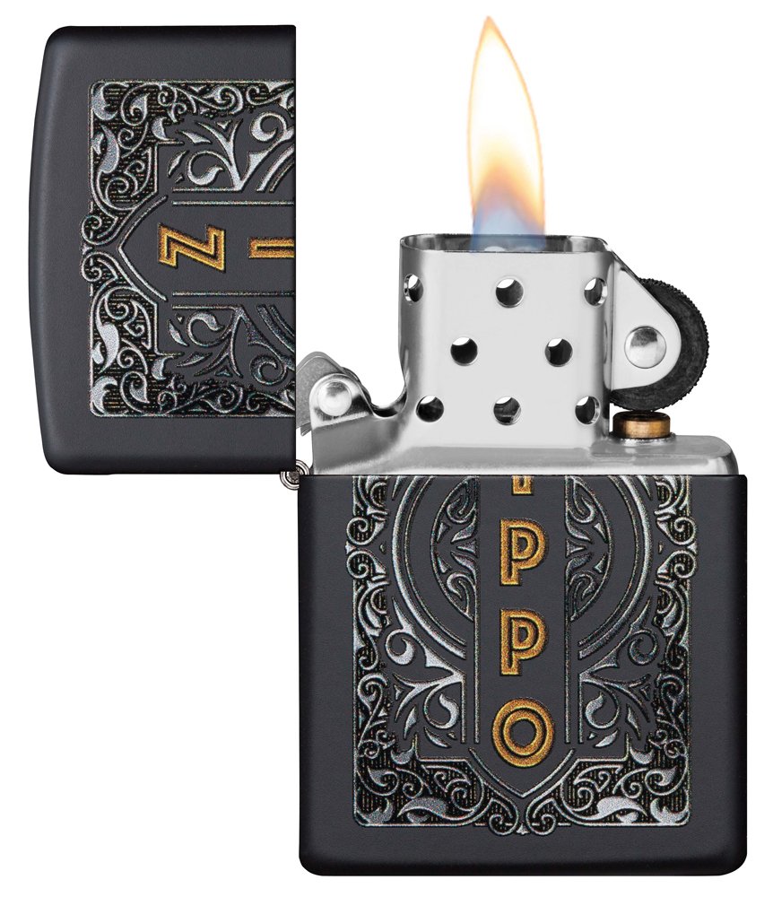 Зажигалка ZIPPO Classic с покрытием Black Matte, латунь/сталь, черная, 38x13x57 мм_1