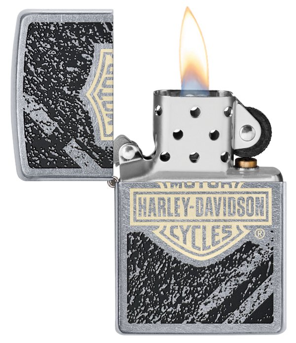 Зажигалка ZIPPO Harley-Davidson® с покрытием Street Chrome™, латунь/сталь, серебристая, 38x13x57 мм_2