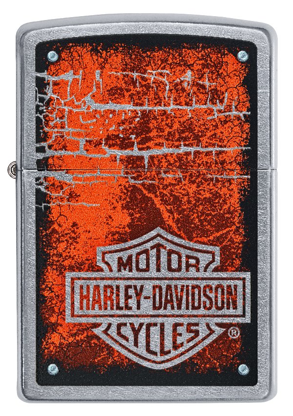 Зажигалка ZIPPO Harley-Davidson® с покрытием Street Chrome™, латунь/сталь, серебристая, 38x13x57 мм_1