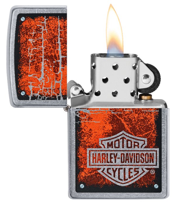 Зажигалка ZIPPO Harley-Davidson® с покрытием Street Chrome™, латунь/сталь, серебристая, 38x13x57 мм_2