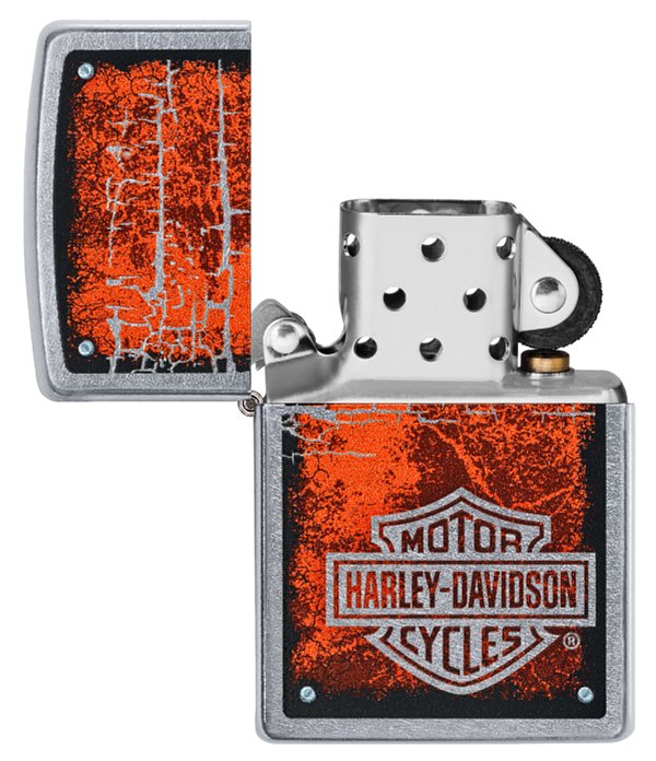 Зажигалка ZIPPO Harley-Davidson® с покрытием Street Chrome™, латунь/сталь, серебристая, 38x13x57 мм_3