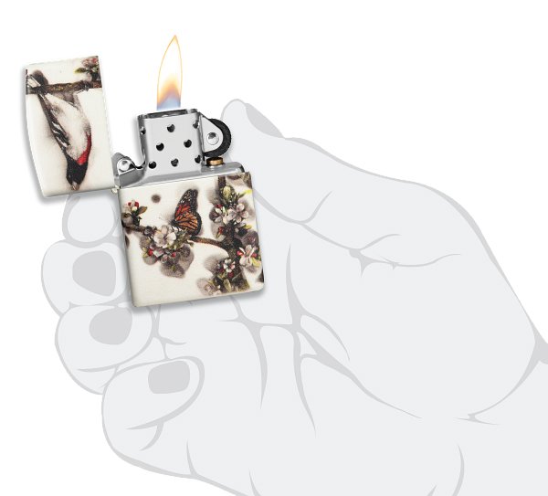 Зажигалка ZIPPO Spazuk Design с покрытием 540 Matte, латунь/сталь, разноцветная, 38x13x57 мм_4