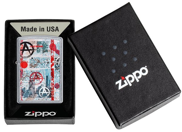 Зажигалка ZIPPO Anarchy Design с покрытием Street Chrome™, латунь/сталь, серебристая, 38x13x57 мм_5