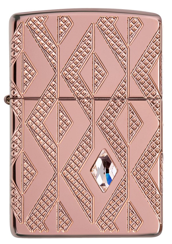 Зажигалка ZIPPO Armor® Geometric с покрытием Rose Gold, латунь/сталь, розовое золото, 38x13x57 мм_1
